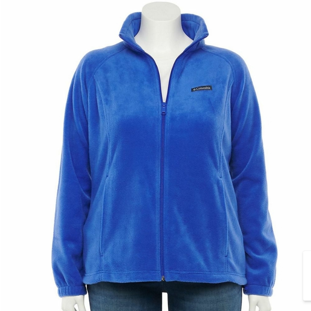 Columbia Fleece Cozy warm Light Weight Full Zip jacket Periwinkle Blue